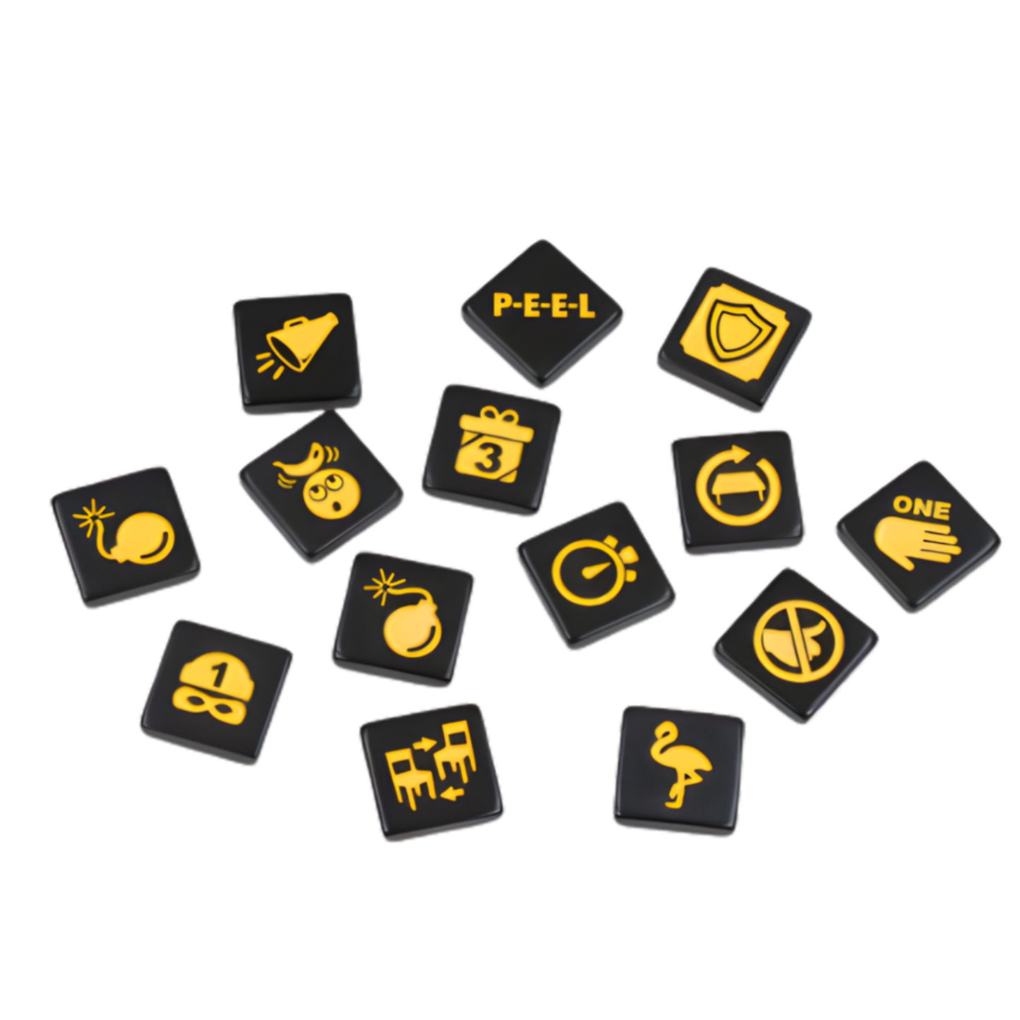 Bananagrams Party spesialbrikker spredt utover