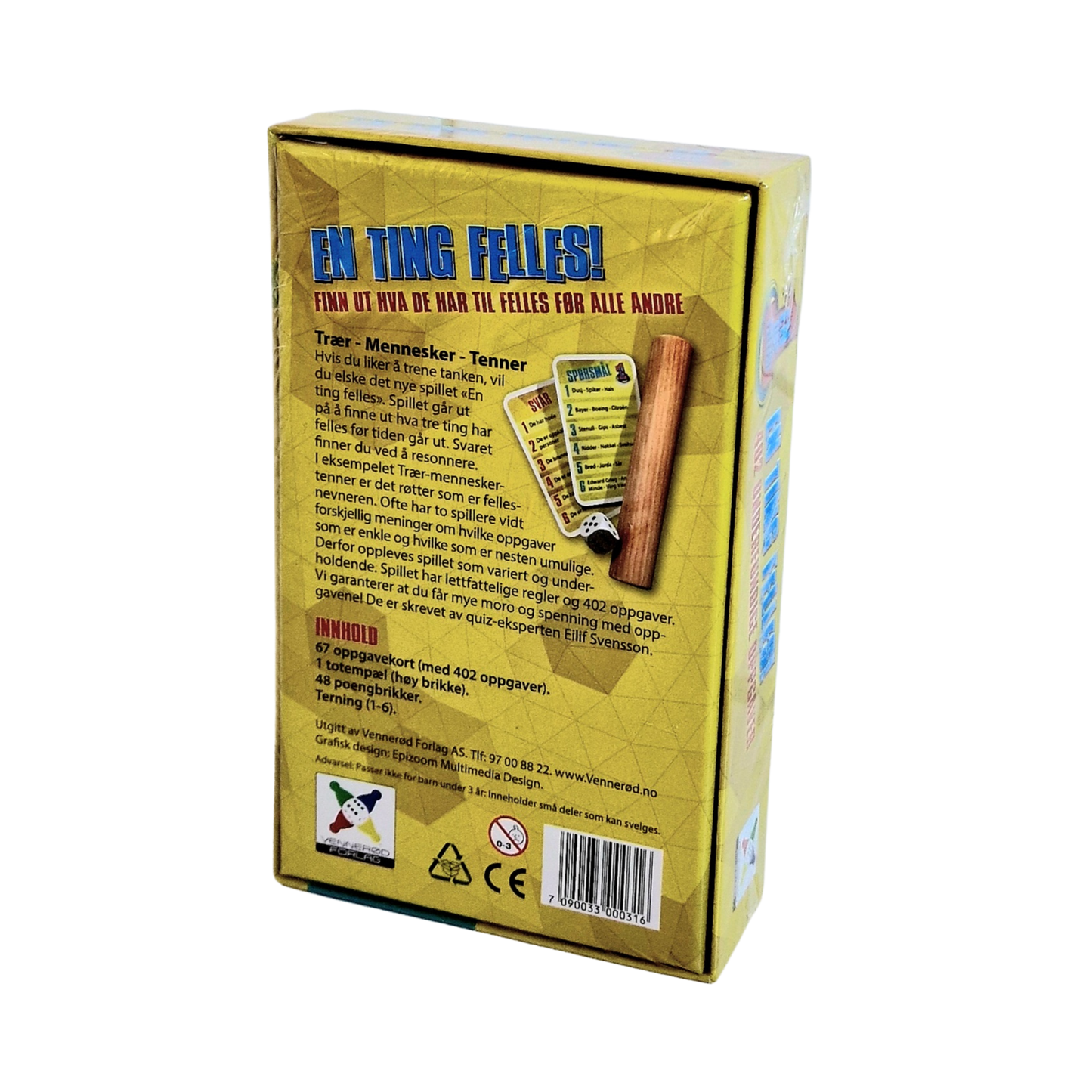 Board game-eske for En Ting Felles, et brettspill og puslespill for fellesskap