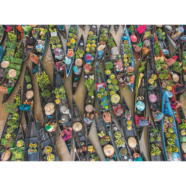 Flytende marked Indonesia puslespillmotiv