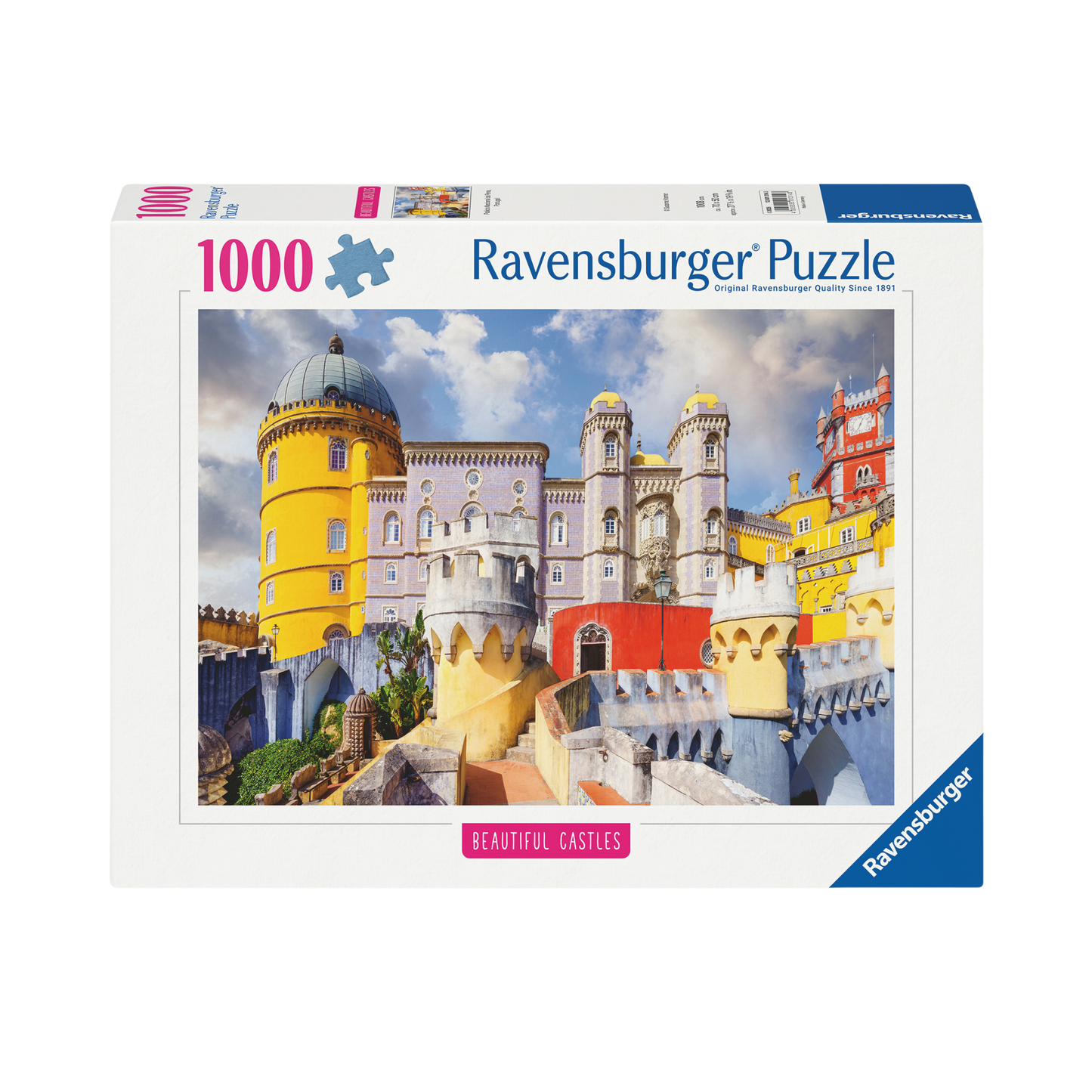 Pena National Palace 1000 brikker Ravensburger puslespill eske med fargerikt portugisisk palass motiv