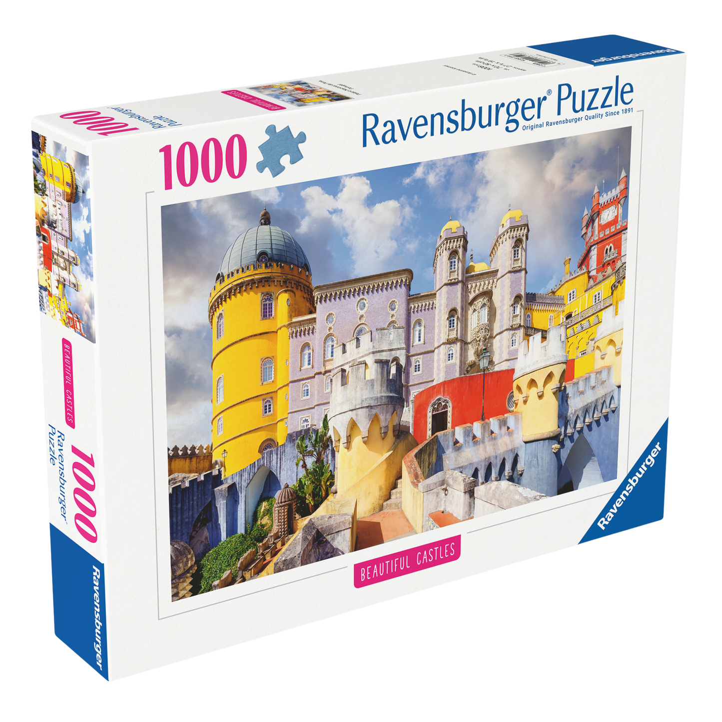 Pena National Palace 1000 brikker Ravensburger puslespill eske med fargerikt portugisisk palass motiv