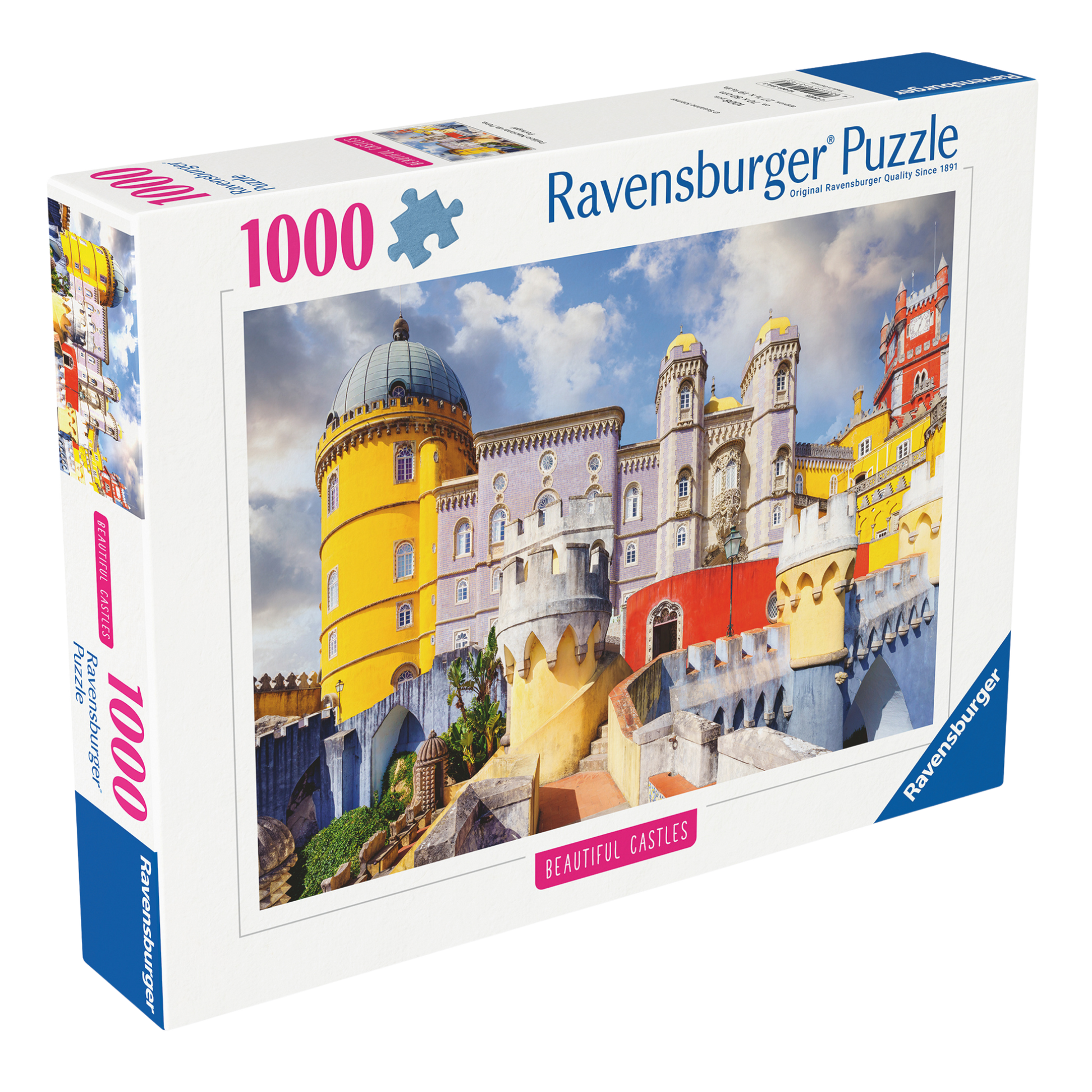 Pena National Palace 1000 brikker Ravensburger puslespill eske med fargerikt portugisisk palass motiv