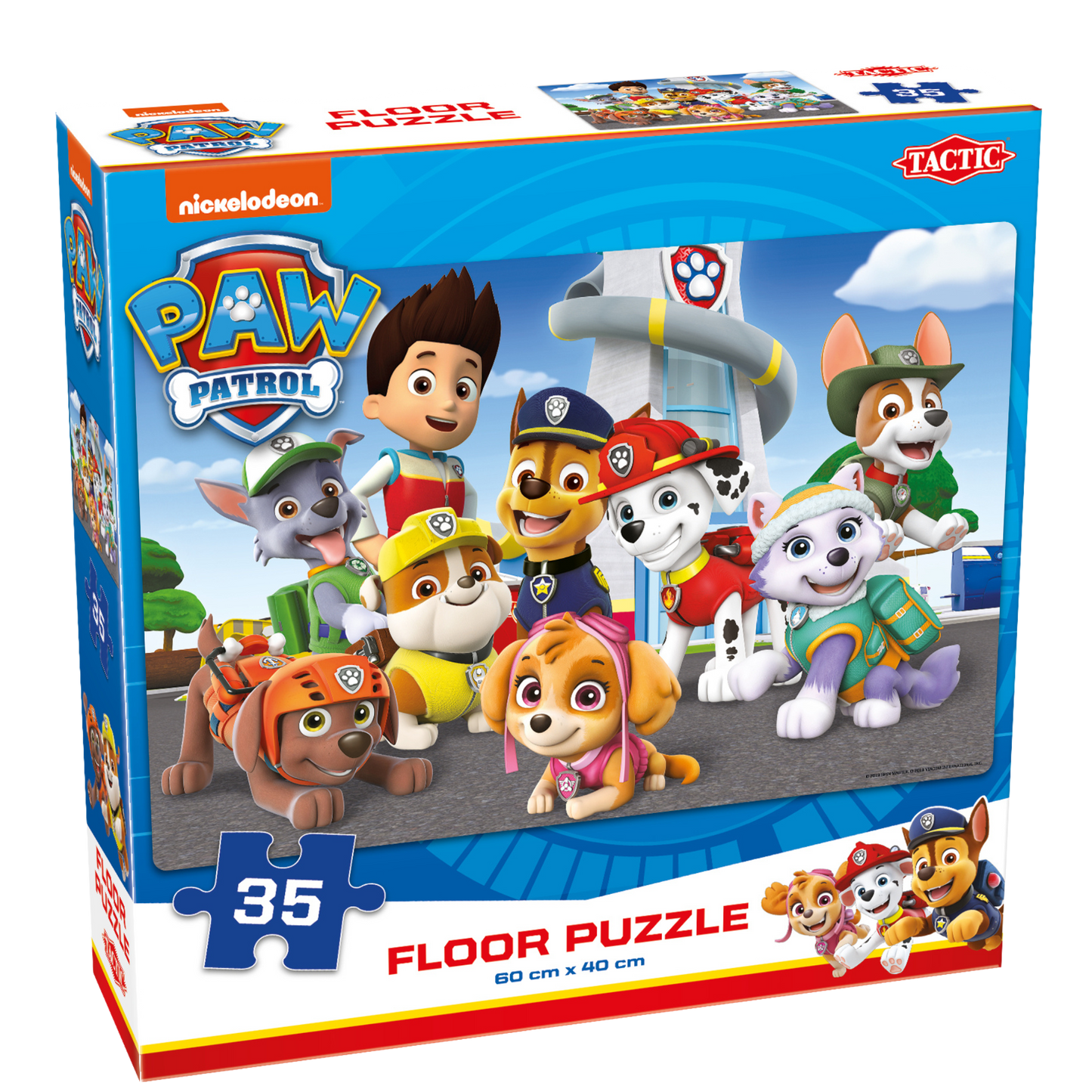 Paw Patrol 35 brikker Tactic gulvpuslespill eske med alle Paw Patrol karakterene