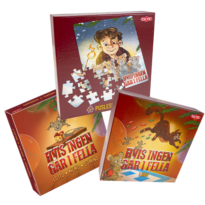 Hvis ingen går i fella komplett spillpakke med Ludo, 3-i-1 spill og puslespill fra norsk julefilm