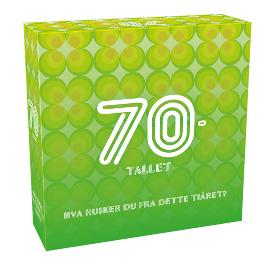 Game of 70's triviaspill eske med fargerikt 70-talls design