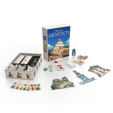 7 Wonders Architects brettspill komponenter og brikker