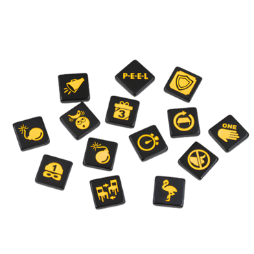 Bananagrams Party spesialbrikker spredt utover