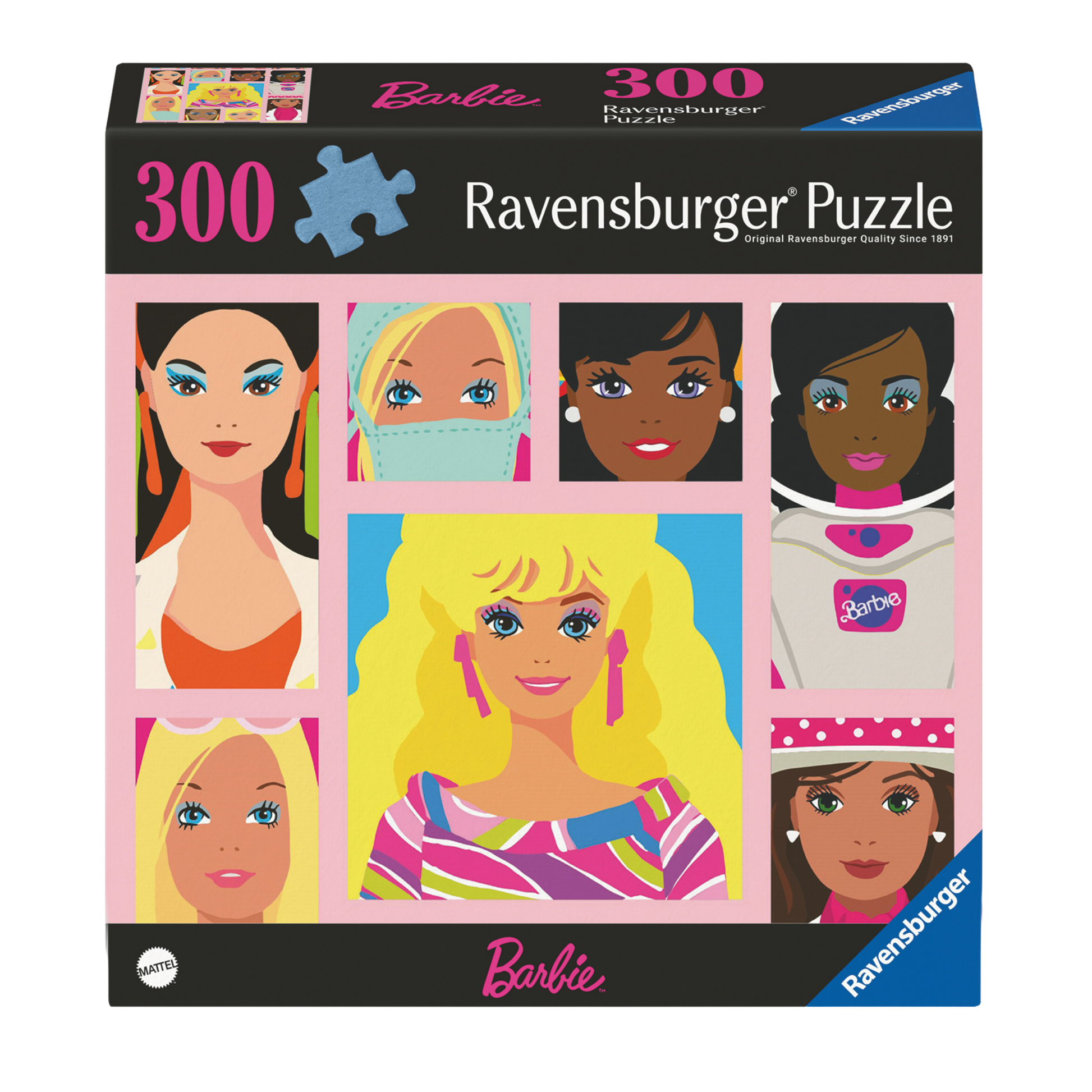 "Barbie Sterke Kvinner Lager Bølger 300 brikker Ravensburger puslespill eske med Barbie collage
