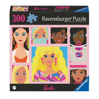 "Barbie Sterke Kvinner Lager Bølger 300 brikker Ravensburger puslespill eske med Barbie collage