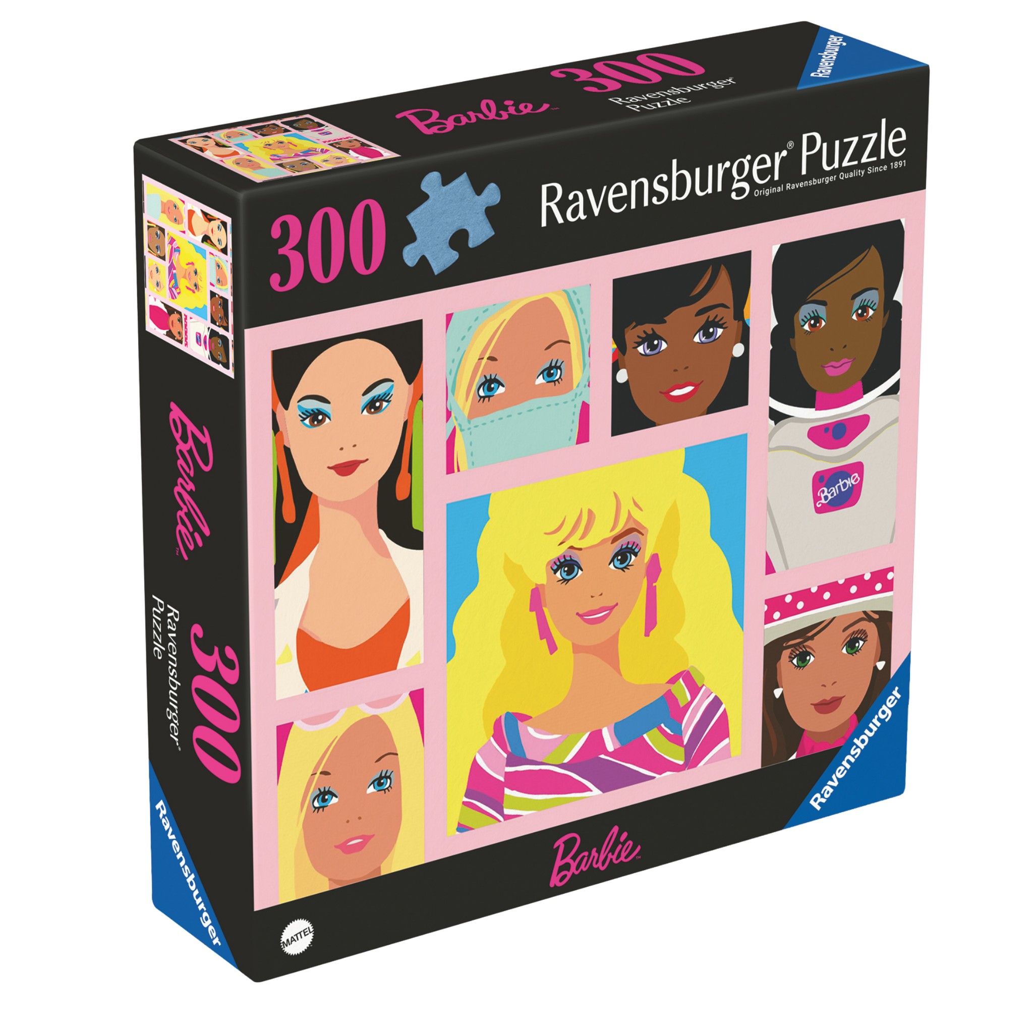 "Barbie Sterke Kvinner Lager Bølger 300 brikker Ravensburger puslespill eske med Barbie collage