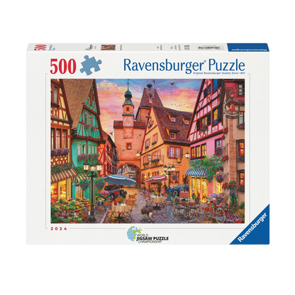 Bavarian Romance 500 brikker Ravensburger puslespill eske med romantisk bayersk landsby motiv