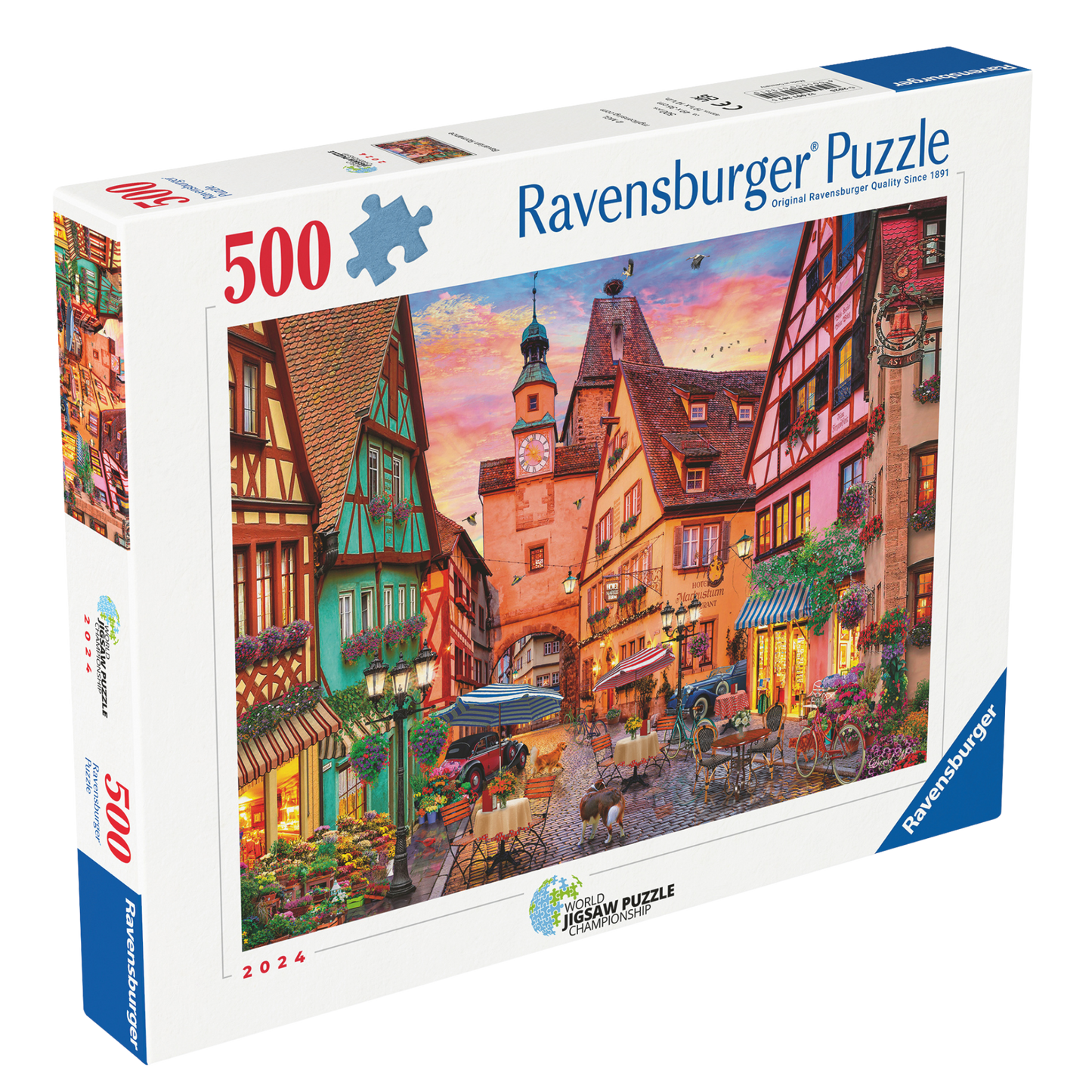 Bavarian Romance 500 brikker Ravensburger puslespill eske med romantisk bayersk landsby motiv