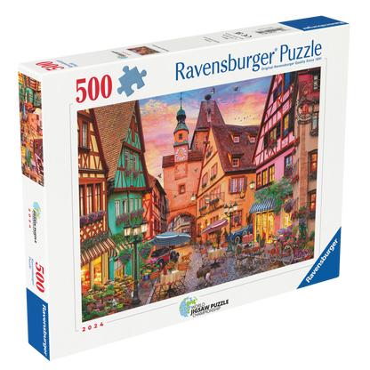 Bavarian Romance 500 brikker Ravensburger puslespill eske med romantisk bayersk landsby motiv