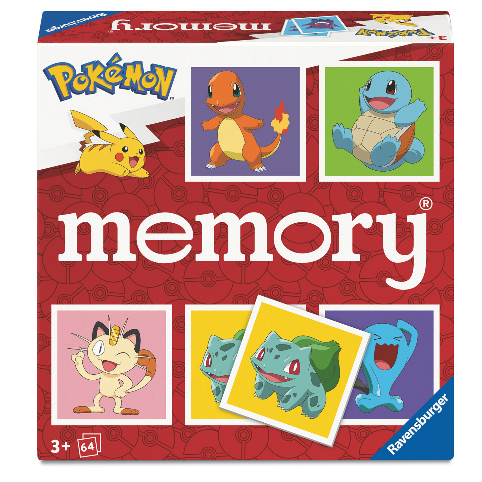 Pokemon Collectors Memory spilleske med ikoniske Pokemon-karakterer som Pikachu og andre favoritter