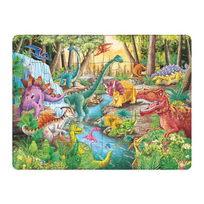 Dinosaurbrøl - 30 brikkers rammepuslespill