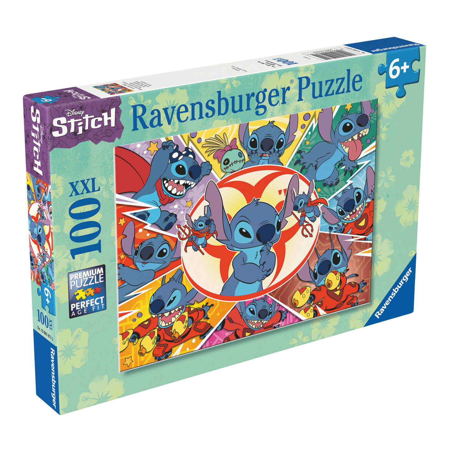 Disney Stitch 100 brikker Ravensburger puslespill eske med Stitch karakterer motiv