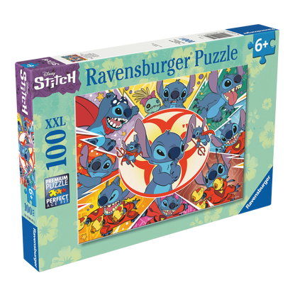Disney Stitch 100 brikker Ravensburger puslespill eske med Stitch karakterer motiv