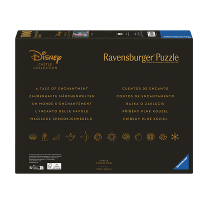 Disney Slott Pocahontas 1000 brikker Ravensburger puslespill bakside eske