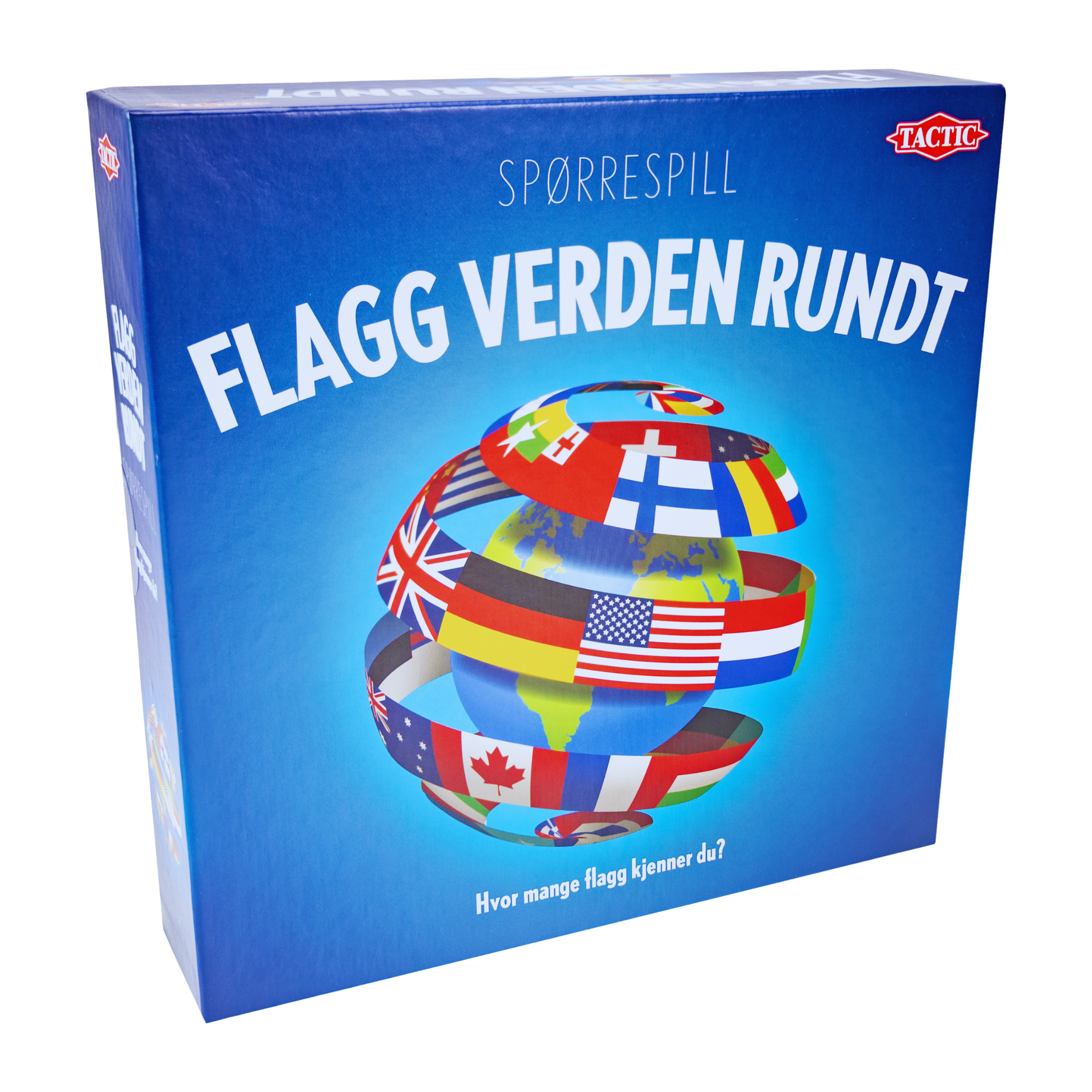 Flagg verden rundt geografispill eske med verdens flagg