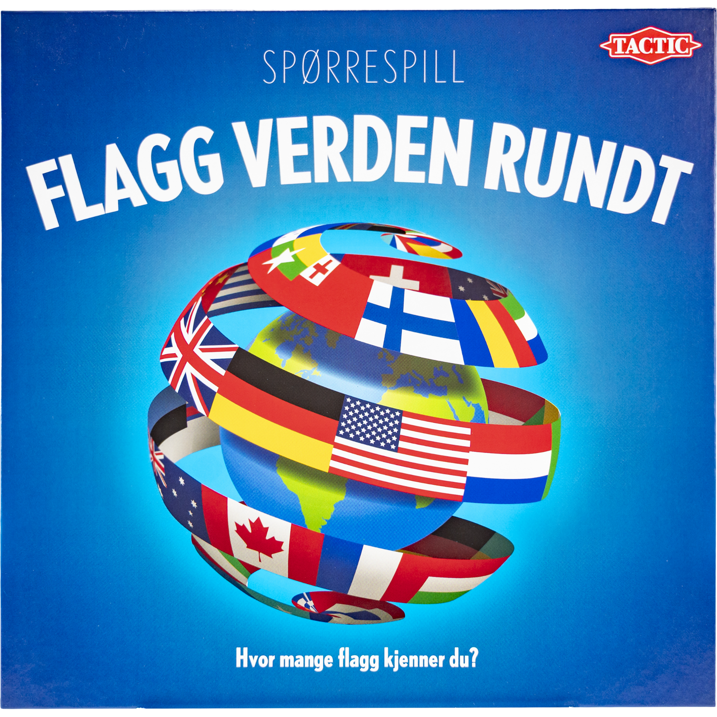 Flagg verden rundt geografispill eske med verdens flagg