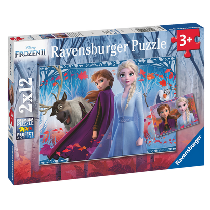 WD Frost 2 2x12 brikker Ravensburger puslespill eske med to forskjellige Frozen motiver