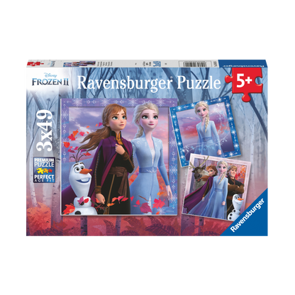 Frost 2 3x49 brikker Ravensburger puslespill eske med tre forskjellige Frozen motiver