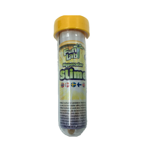 Funlab slim reagensrør med gul plastkork