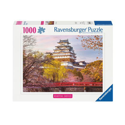 Himeji Castle Japan 1000 brikker Ravensburger puslespill eske med japansk slott motiv