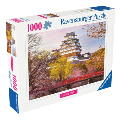 Himeji Castle Japan 1000 brikker Ravensburger puslespill eske med japansk slott motiv