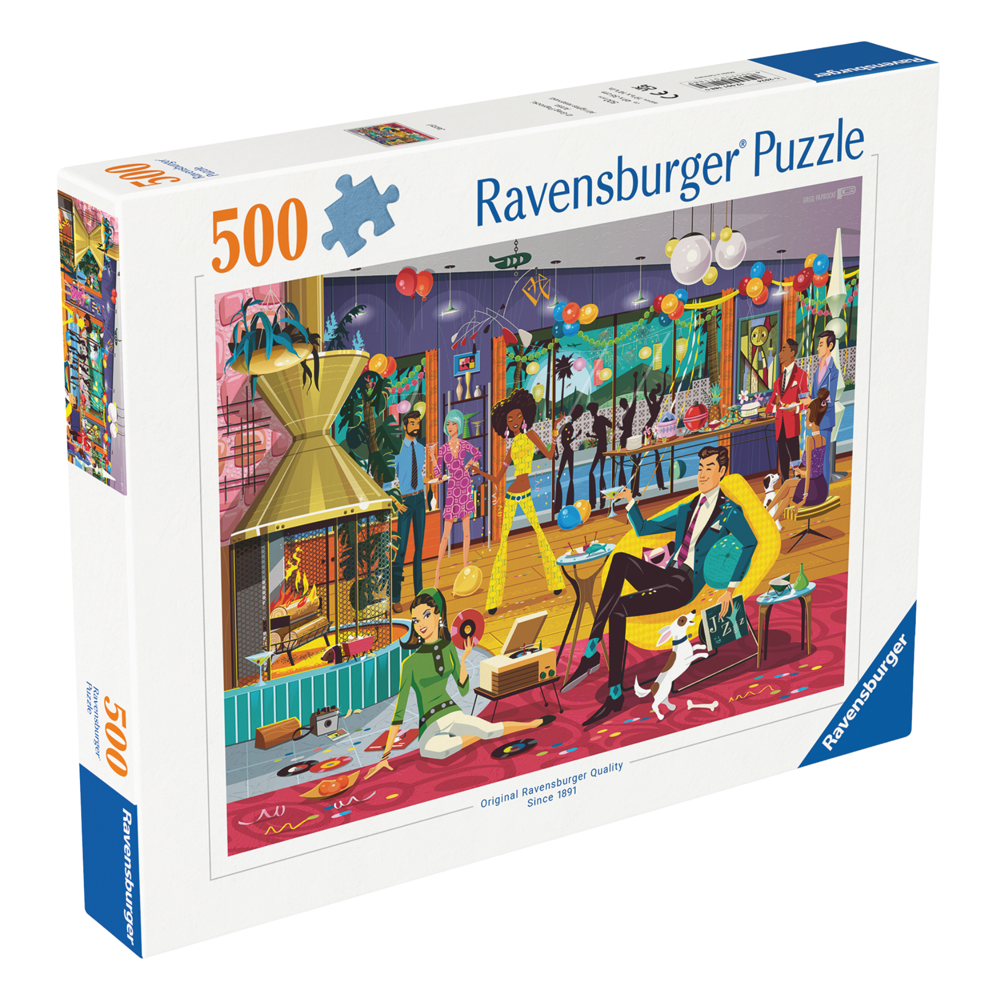 Jazzy! 500 brikker Ravensburger puslespill eske med jazz klubb og musikere motiv
