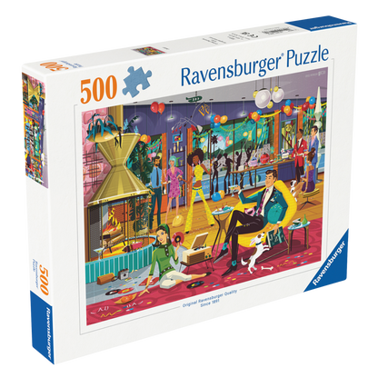 Jazzy! 500 brikker Ravensburger puslespill eske med jazz klubb og musikere motiv