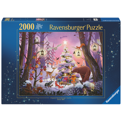 Julefantasi puslespill eske med magisk julemotiv og 2000 brikker fra Ravensburger