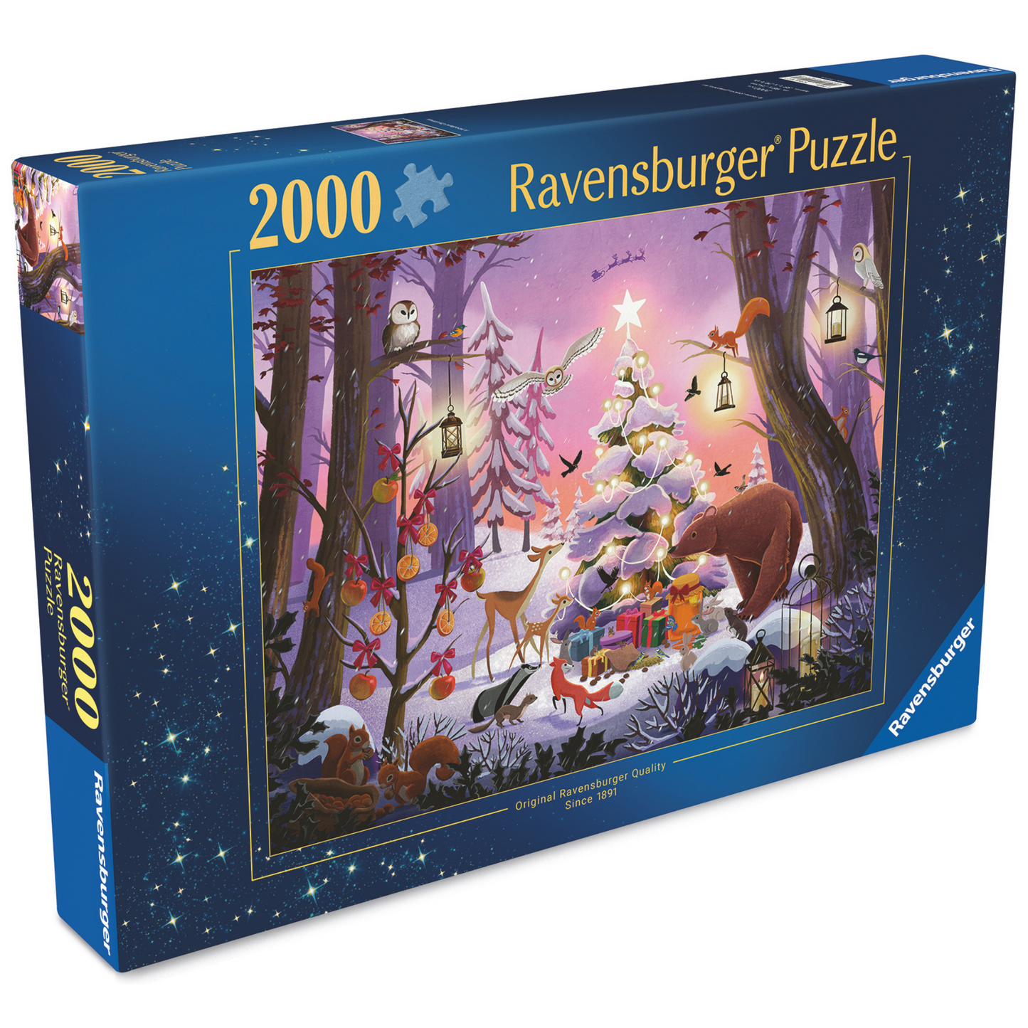 Julefantasi puslespill eske med magisk julemotiv og 2000 brikker fra Ravensburger