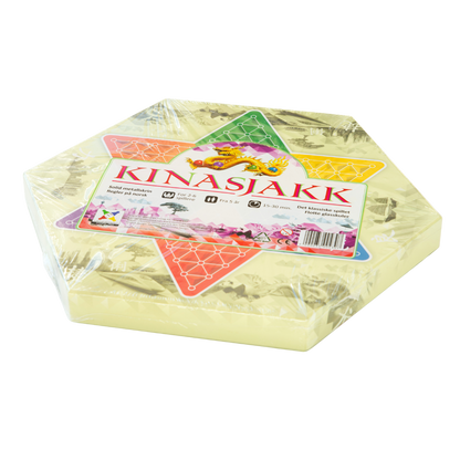 Wrapped Chinese checkers game på Kinasjakk brettspill med norske regler i elegant design