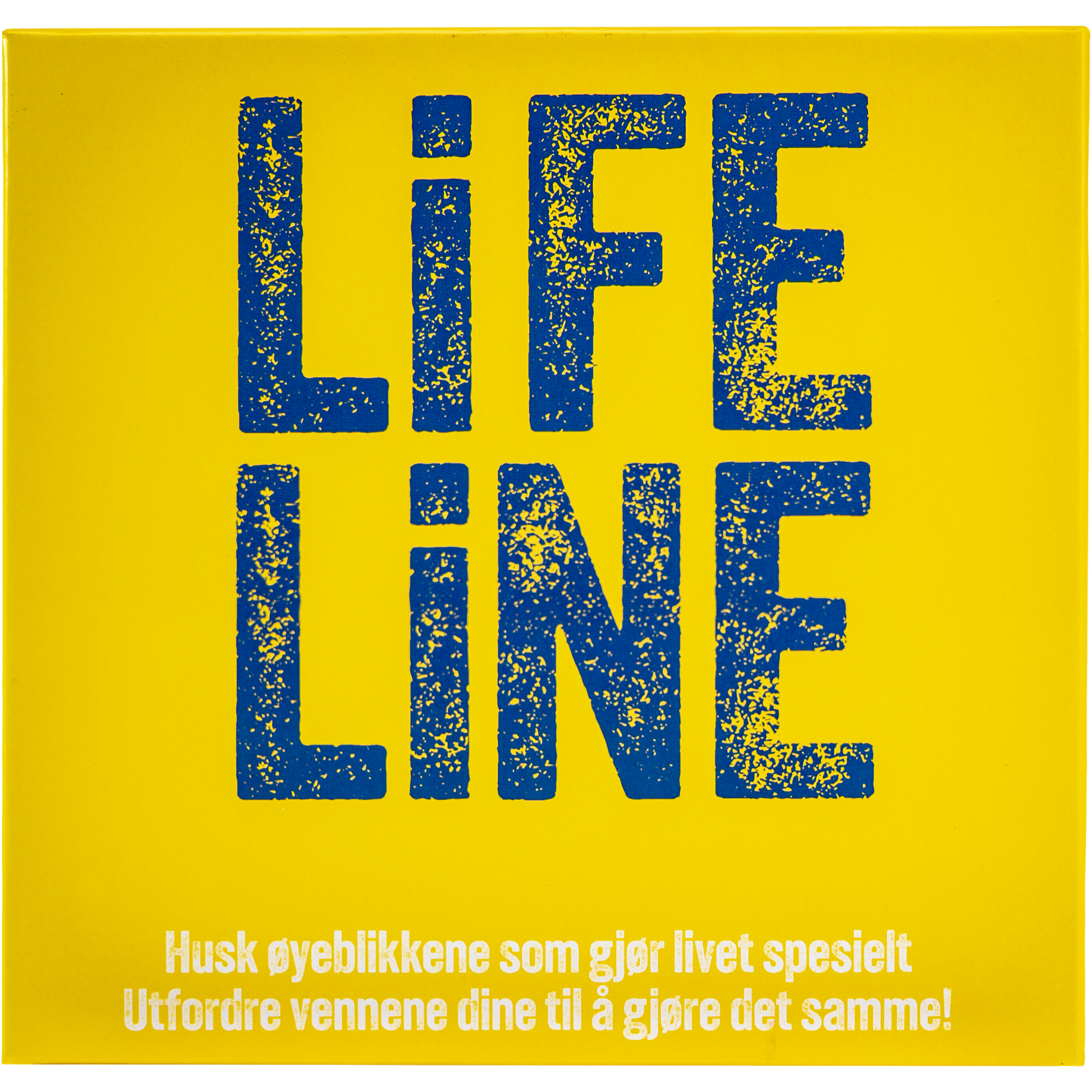 Lifeline festspill eske med oppgavekort med personlige og historiske hendelser