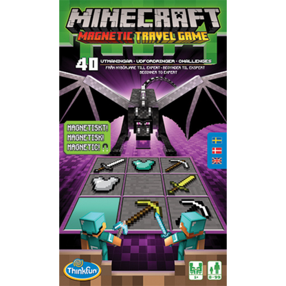 Minecraft magnetisk reisespill eske med Ender-dragen og 40 logiske utfordringer