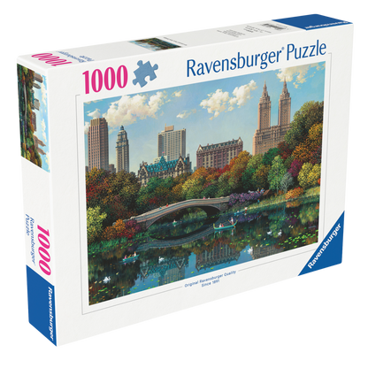 NY Central Park Bow Bridge 1000 brikker Ravensburger puslespill eske med Central Park motiv