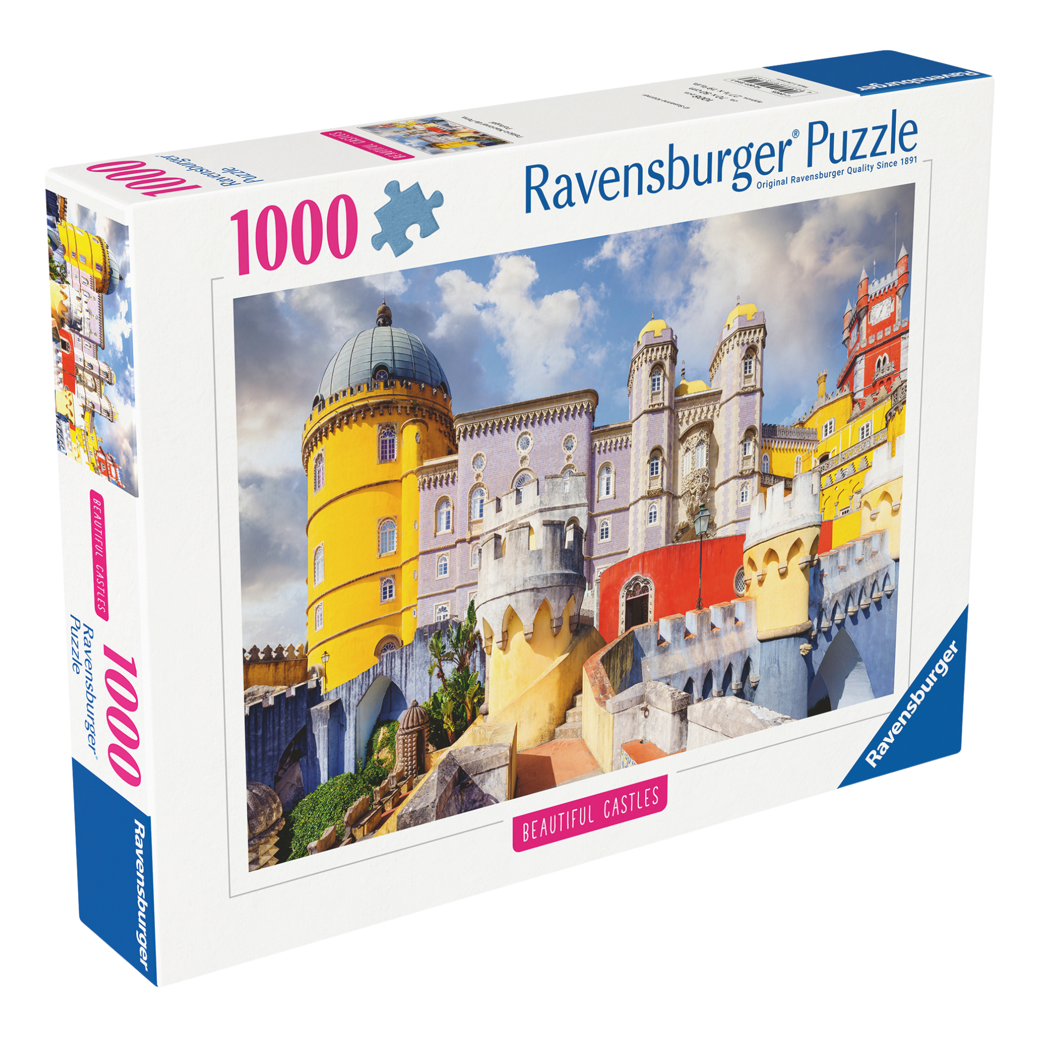 Pena National Palace 1000 brikker Ravensburger puslespill eske med fargerikt portugisisk palass motiv