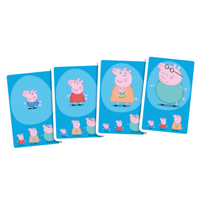 Peppa Pig den lykkelige familie kortspill utvalgte kort med Peppa og familien