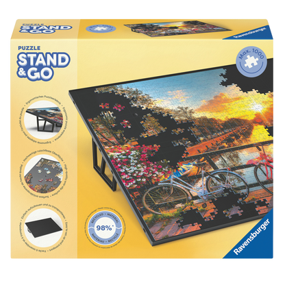Ravensburger Puzzle Board sammenleggbart puslespillbrett med ergonomisk vinkel for 1000 brikker