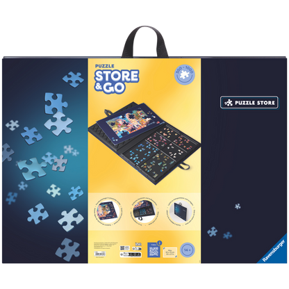 avensburger Puzzle Case puslespillkoffert med 5 sorteringsskuffer og puslespillpute for 300-1000 brikker