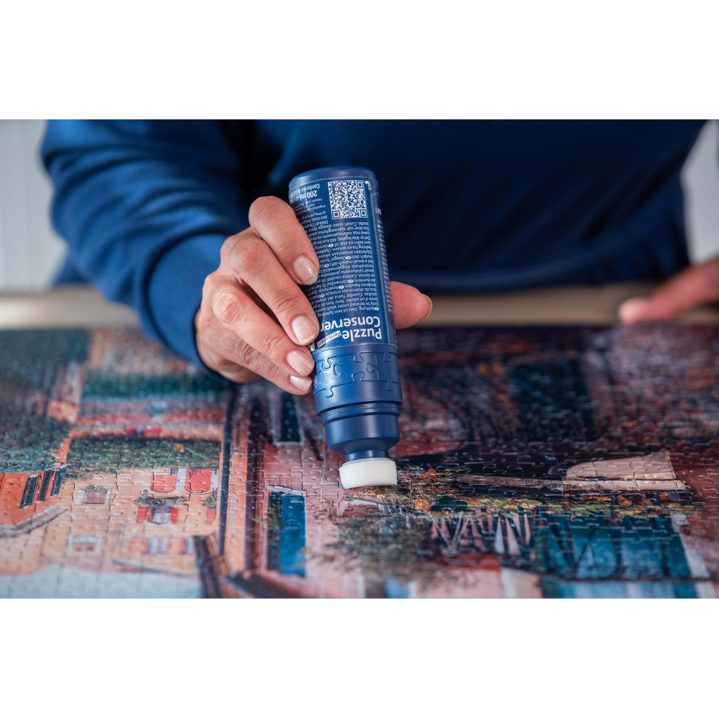 Ravensburger Puzzle Conserver Permanent puslespill-lim flaske med svamp-applikator 200ml