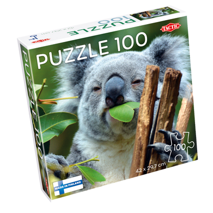 Koala at Lone Pine 100 brikker Tactic puslespill eske med søt koala motiv