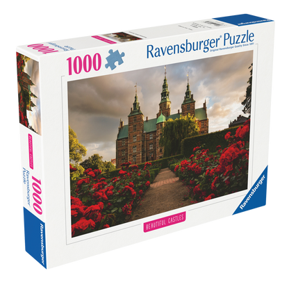 Rosenborg Slott Danmark 1000 brikker Ravensburger puslespill eske med dansk slott motiv
