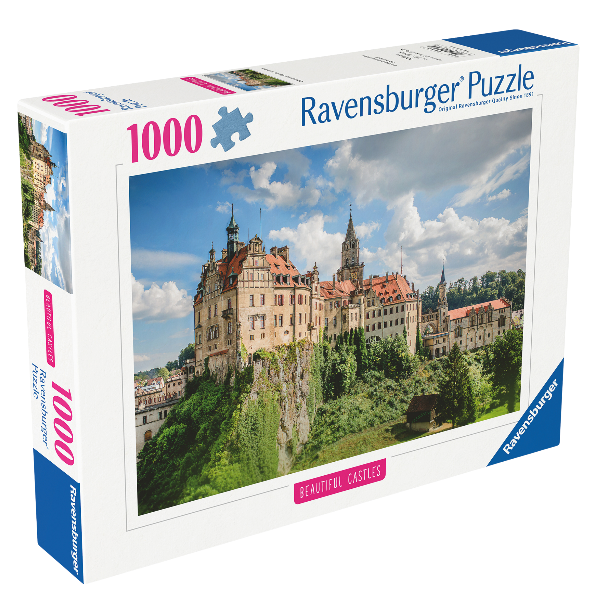 Sigmaringen Castle 1000 brikker Ravensburger puslespill eske med tysk slott motiv