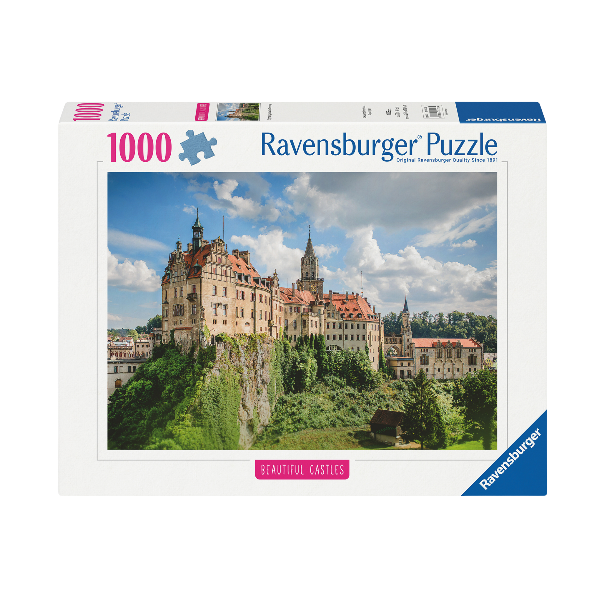 Sigmaringen Castle 1000 brikker Ravensburger puslespill eske med tysk slott motiv