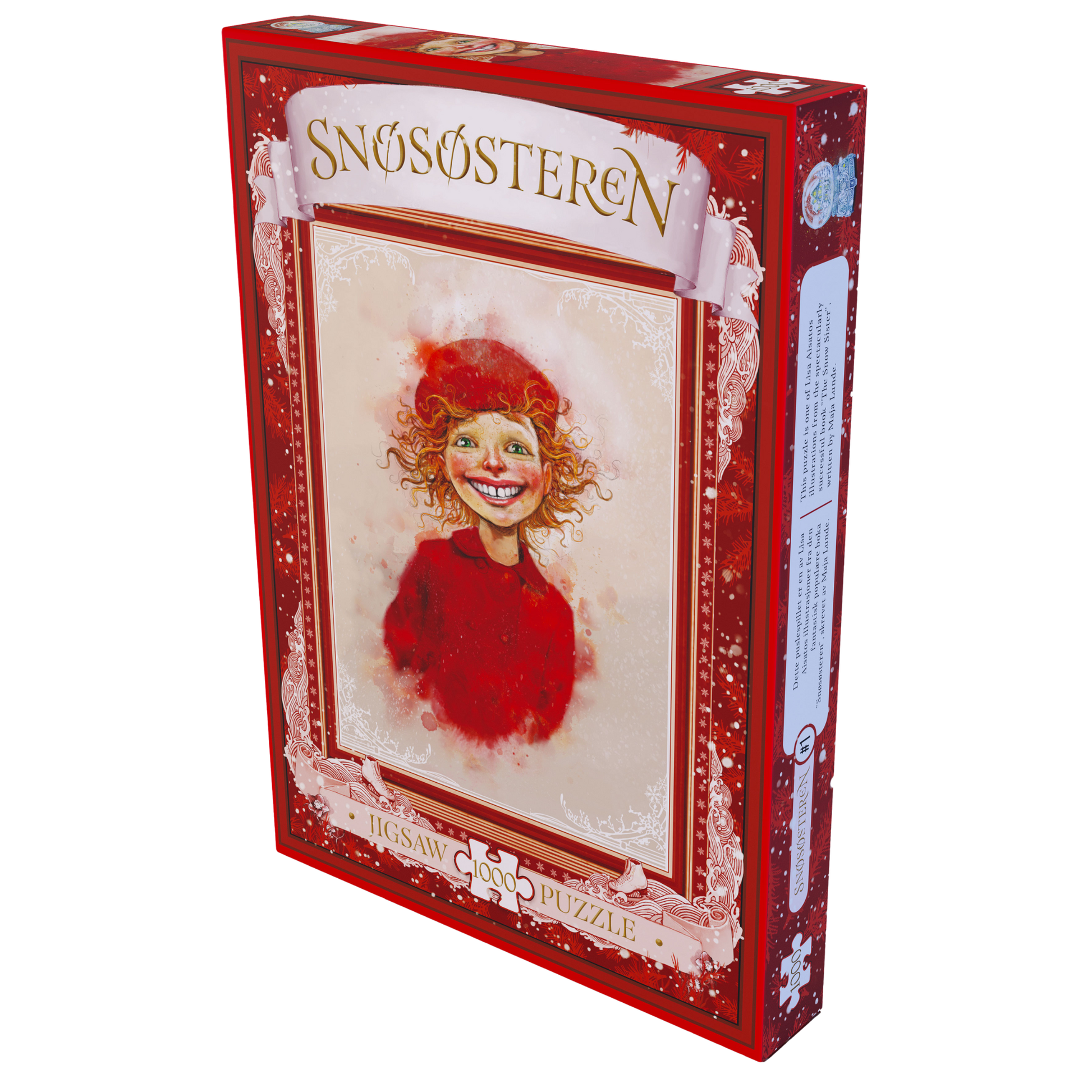 Snøsøsteren #1 puslespill 1000 brikker med Lisa Aisatos vintermotiv  av søt jente