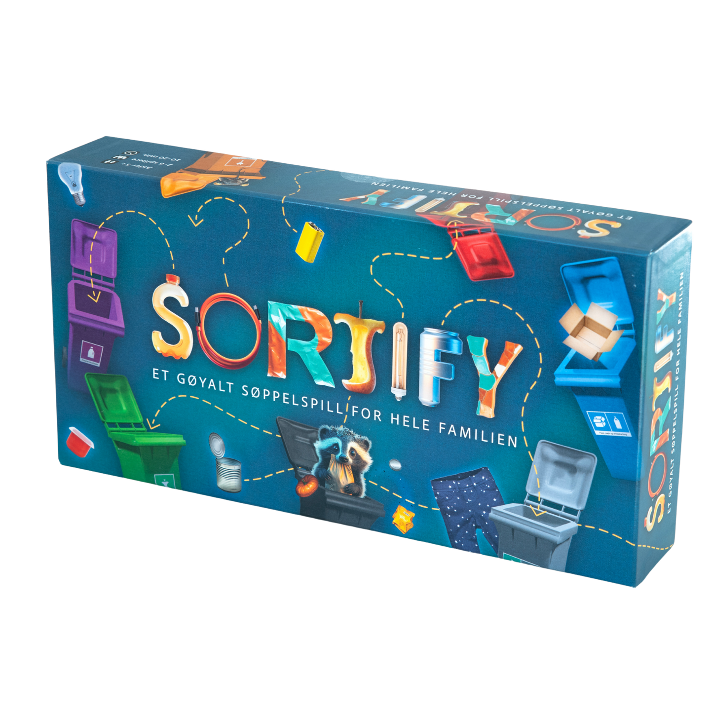 Sortify brettspill - lærerikt spill om kildesortering og resirkulering for barn