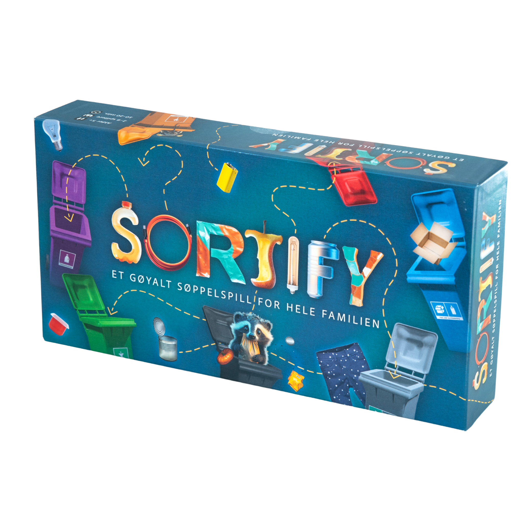 Sortify brettspill - lærerikt spill om kildesortering og resirkulering for barn