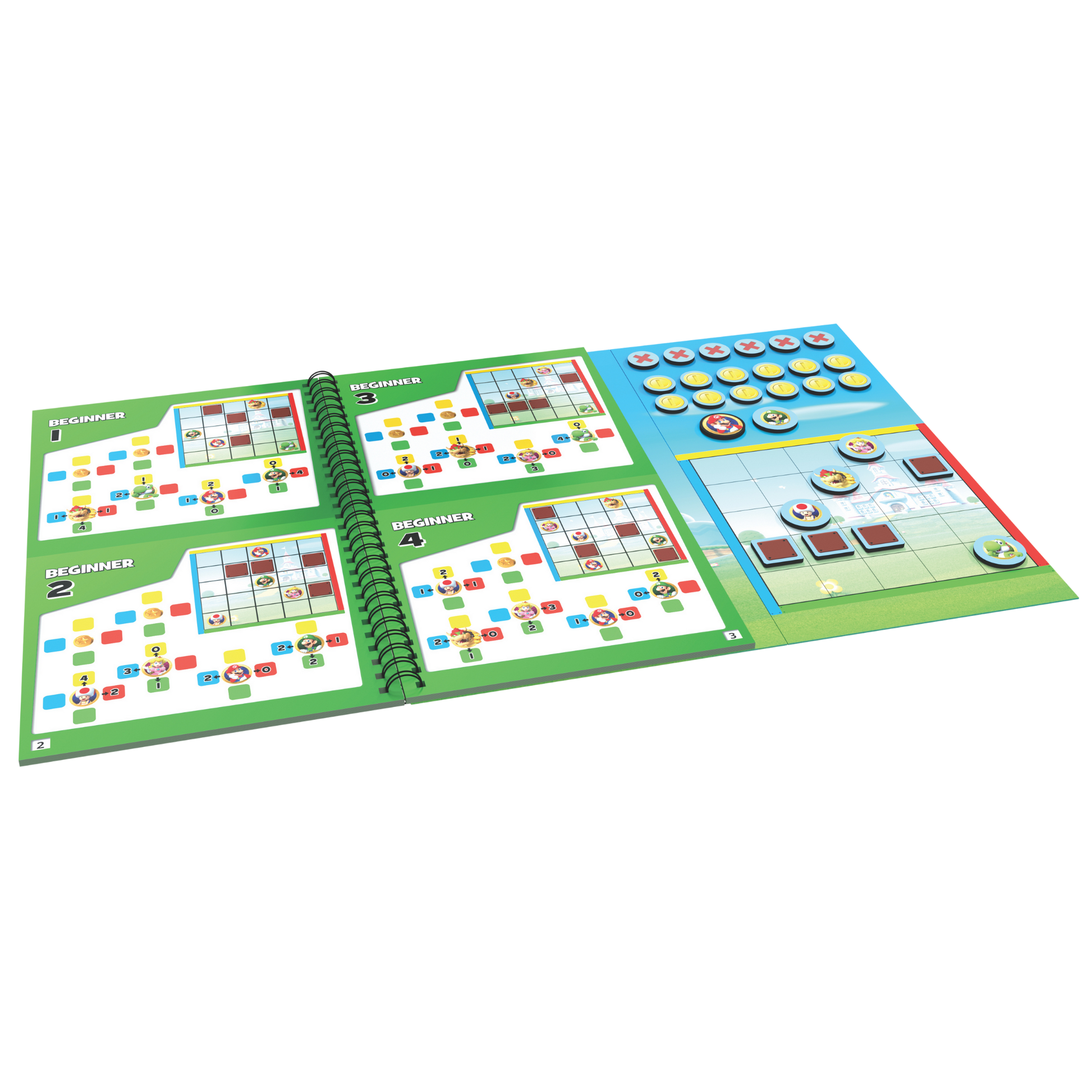 Super Mario magnetisk reisespill spillbrett med Mario, Luigi og venner og 40 logiske utfordringer